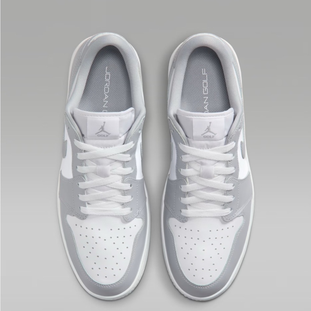 Nike Air Jordan Golf Low-Top Sneakers in White & Light Gray NEW in box